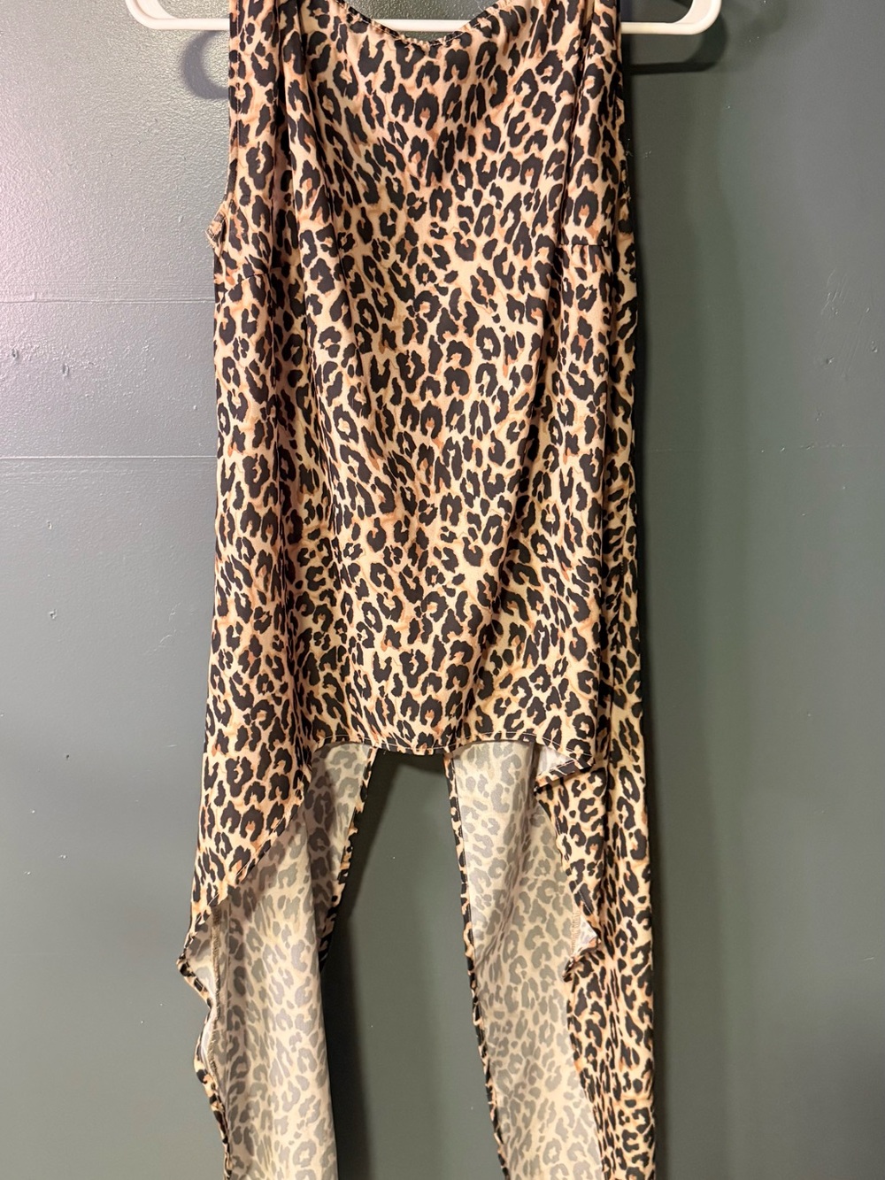 Sweet Pea by Stacy Frati Leopard Print High-Low Tank - Tan & Black with bows